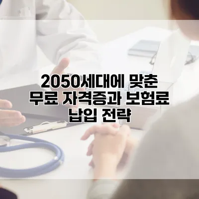 2050세대에 맞춘 무료 자격증과 보험료 납입 전략