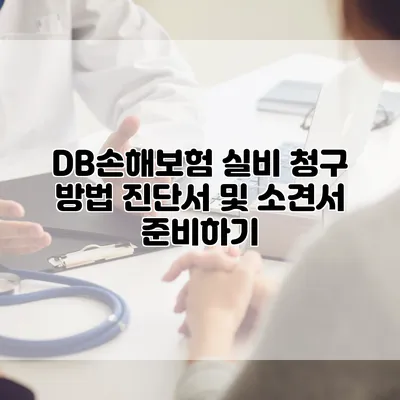 DB손해보험 실비 청구 방법 진단서 및 소견서 준비하기