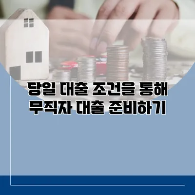 당일 대출 조건을 통해 무직자 대출 준비하기