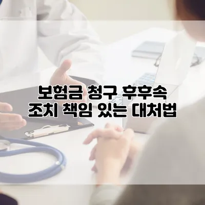 보험금 청구 후후속 조치 책임 있는 대처법