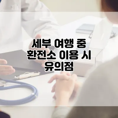 세부 여행 중 환전소 이용 시 유의점