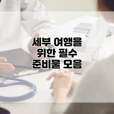 세부 여행을 위한 필수 준비물 모음
