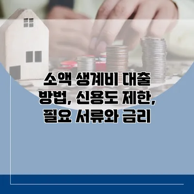 소액 생계비 대출 방법, 신용도 제한, 필요 서류와 금리