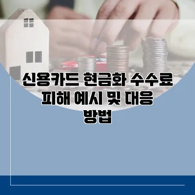 신용카드 현금화 수수료 피해 예시 및 대응 방법