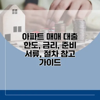 아파트 매매 대출 한도, 금리, 준비 서류, 절차 참고 가이드