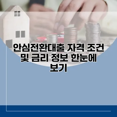 안심전환대출 자격 조건 및 금리 정보 한눈에 보기
