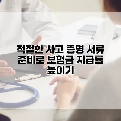 적절한 사고 증명 서류 준비로 보험금 지급률 높이기