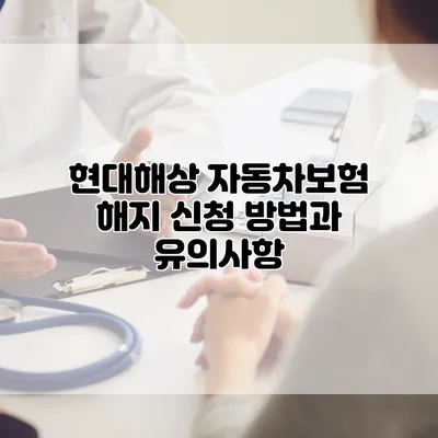 현대해상 자동차보험 해지 신청 방법과 유의사항