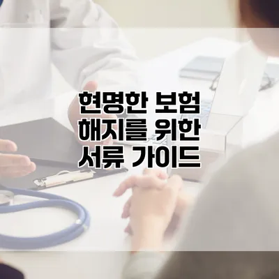 현명한 보험 해지를 위한 서류 가이드