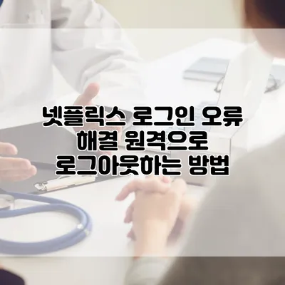 넷플릭스 로그인 오류 해결: 원격으로 로그아웃하는 방법