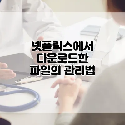 넷플릭스에서 다운로드한 파일의 관리법