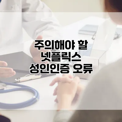 주의해야 할 넷플릭스 성인인증 오류
