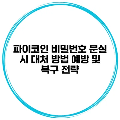 파이코인 비밀번호 분실 시 대처 방법 예방 및 복구 전략